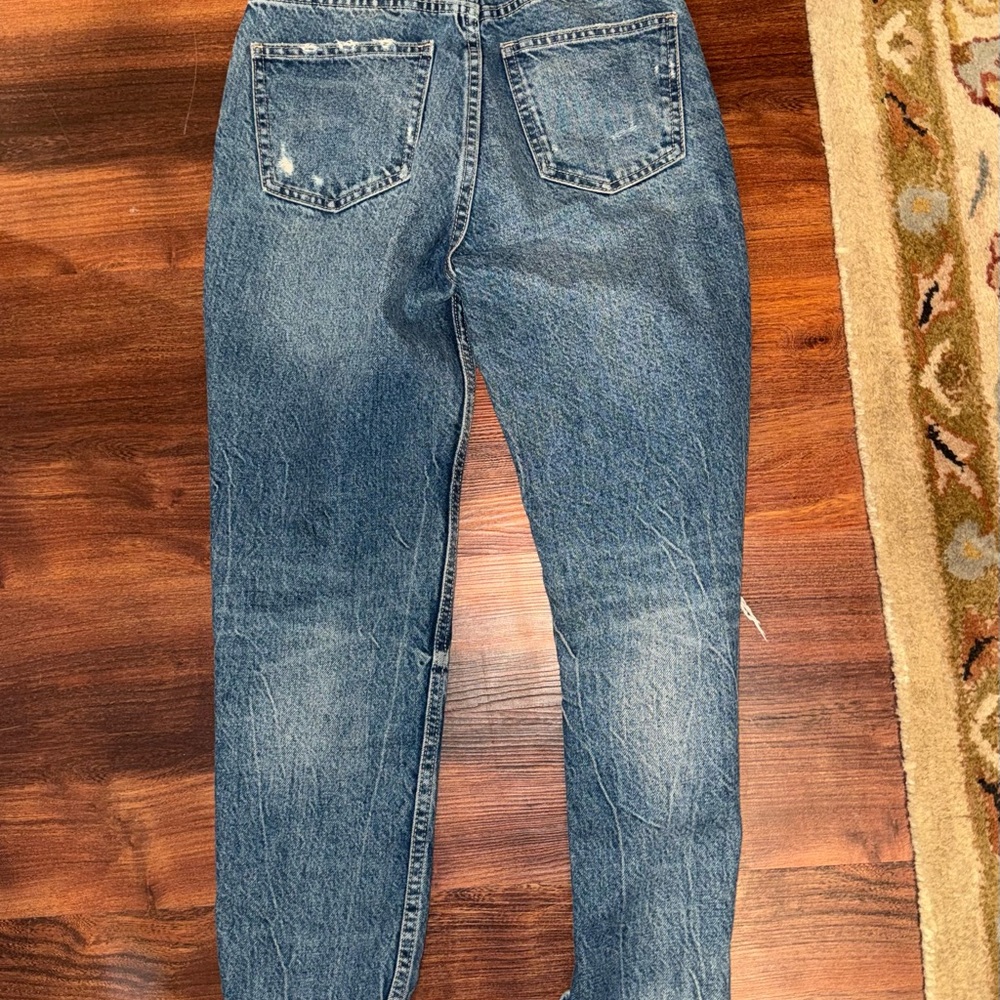 Zara Distressed Blue Womens Mom Jeans - Picture 6 of 6